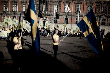 Sverigedemokraterna er et populistisk og indvandrerfjendsk parti uden reelt indhold, mener Lena Asplund, medlem af Riksdagen for Moderaterna. Ingen vil samarbejde med partiet, der fik 13 procent af stemmerne ved Riksdagsvalget forleden. Foto: Polfoto