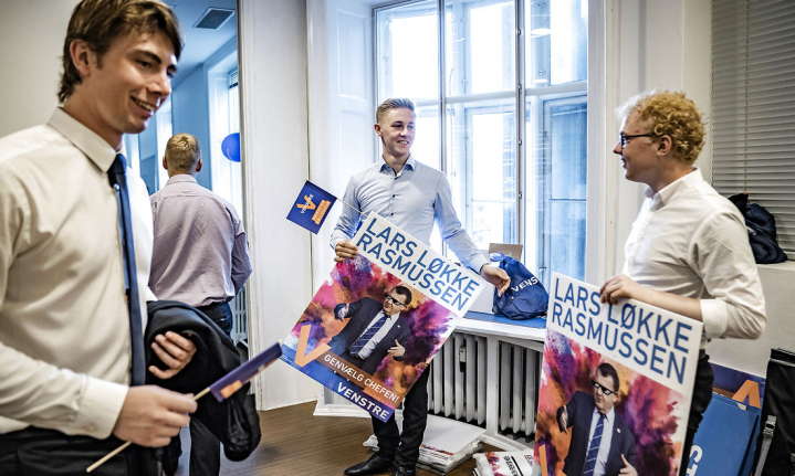 Hos Venstres Ungdom gør aktivister klar til kamp under valgkampen i 2019. Partiet har i 2019 medlemsfremgang for første gang i fire år.