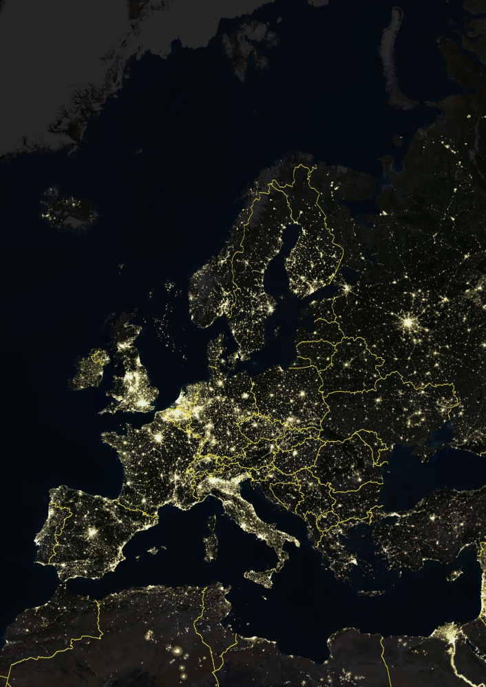 Europe At Night With Country|socialministeriet, carsten hansen<br />