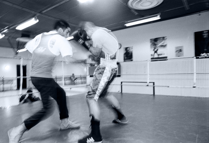 Boxers training in Rinkeby, Stockholm. 1998<br />Foto: Polfoto<br />